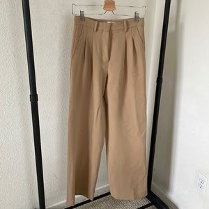 ZARA KHAKI TROUSERS SZ XS